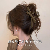 高级感蝴蝶结飘带抓夹女2025年爆款 时尚 发夹后脑勺夹子大号鲨鱼夹