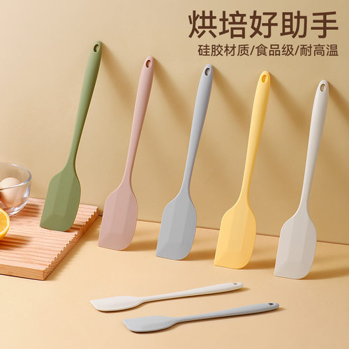 家用厨房硅胶刮刀烘焙工具一体式奶油蛋糕抹刀大号软刮板小果酱刀