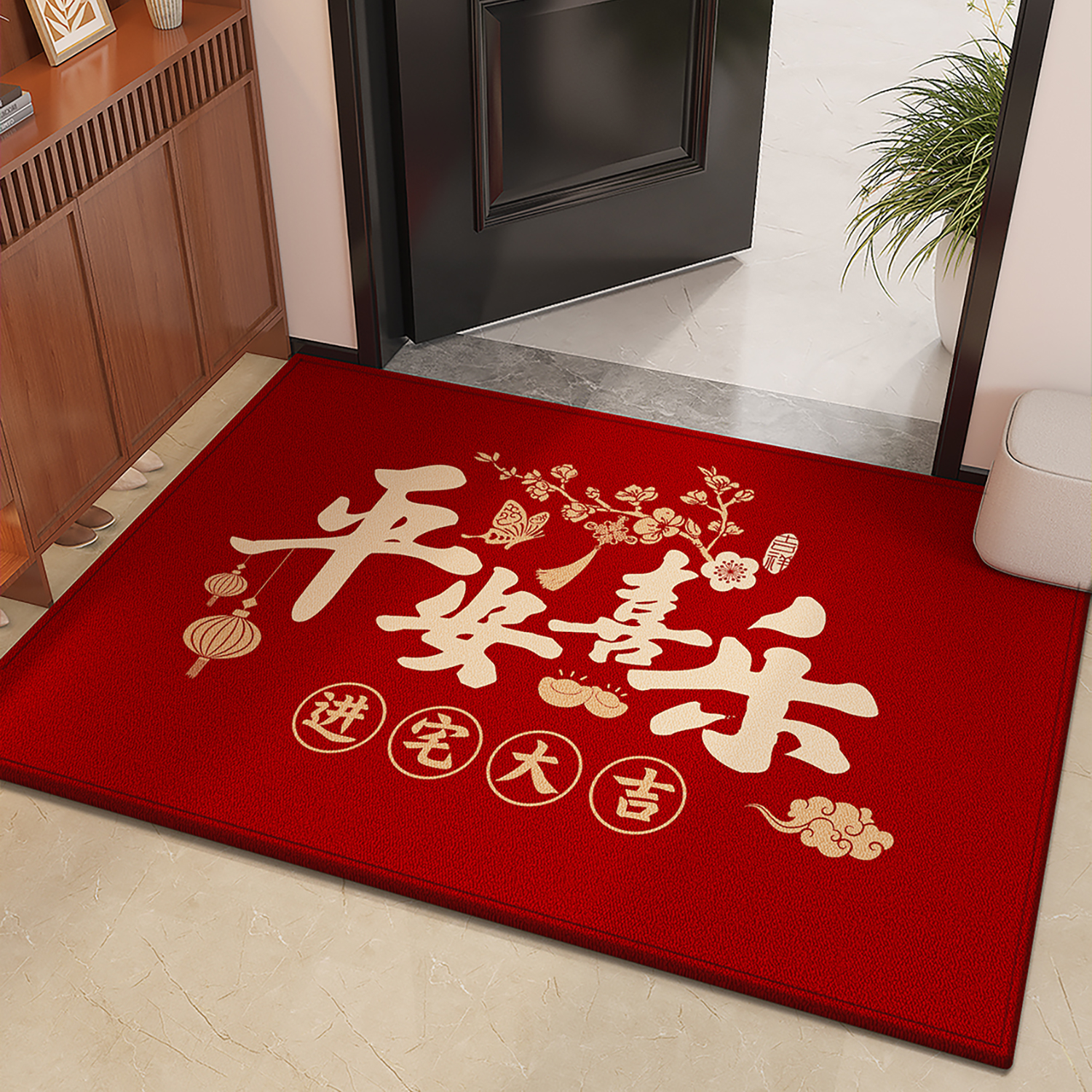 喜庆高级入户门地垫红色大门口