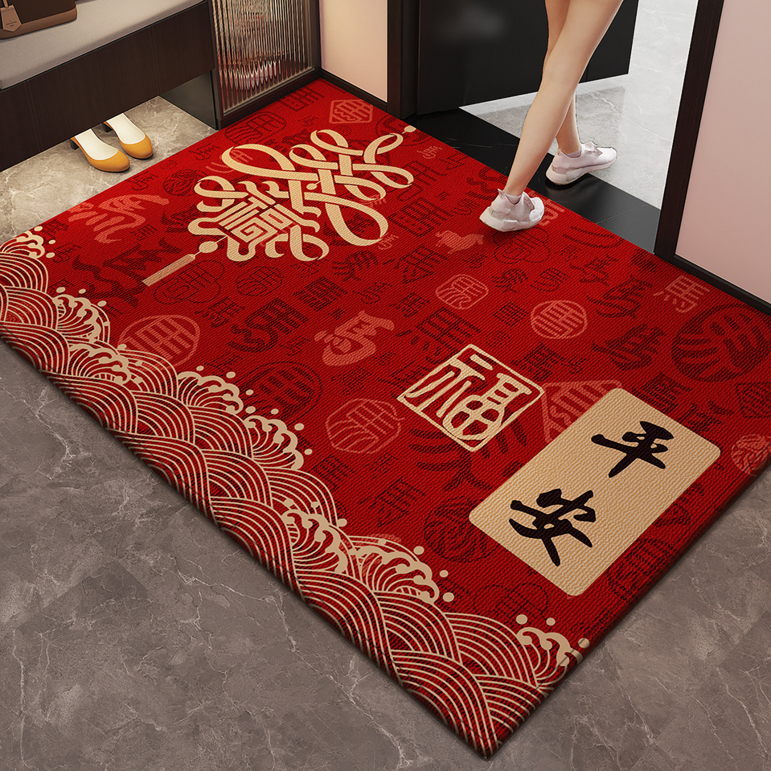 入户门马年地垫门垫新年红色进门门口2026年新款垫子家用地毯脚垫,居家布艺,入户地垫,淘宝优惠券,粉丝福利购,淘宝优惠卷