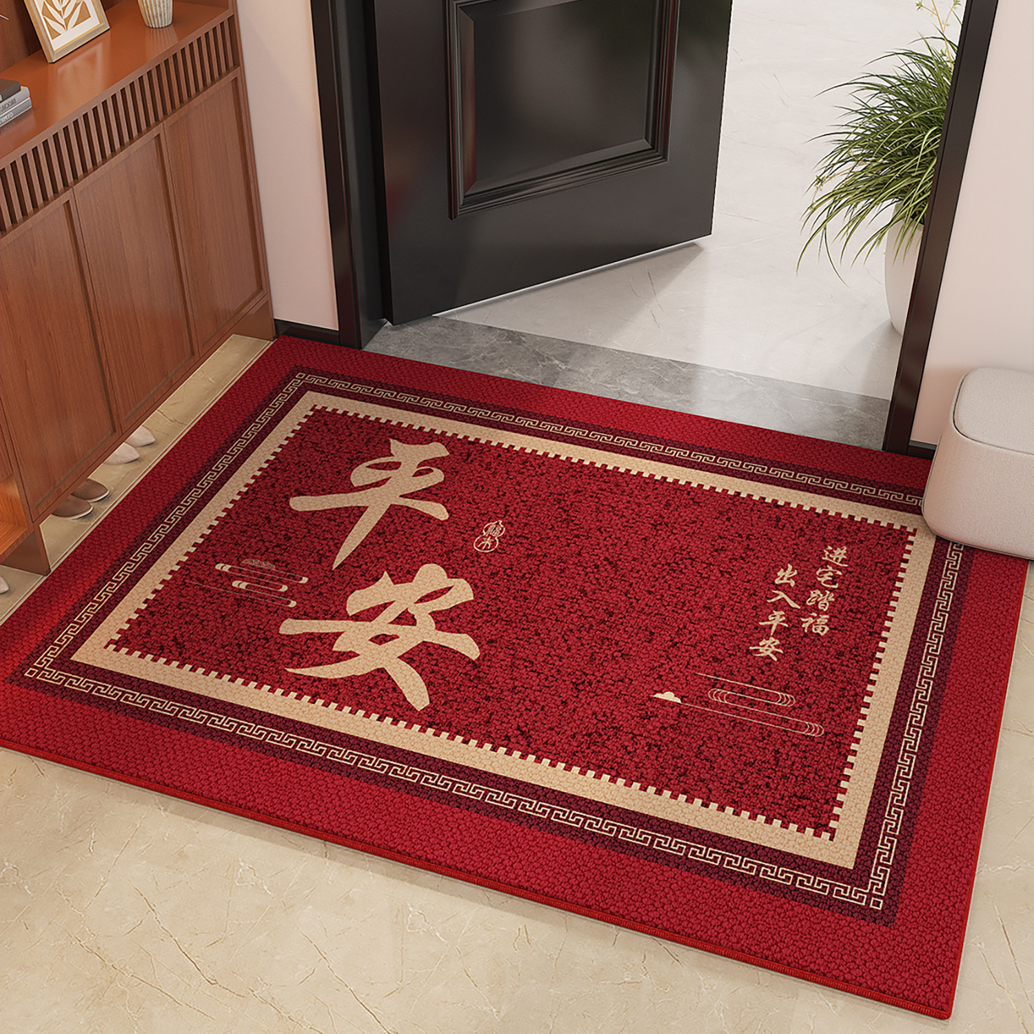 新款入户门地垫喜庆高级门垫红色可裁剪乔迁地毯门口脚垫进门垫子,居家布艺,入户地垫,淘宝优惠券,粉丝福利购,淘宝优惠卷