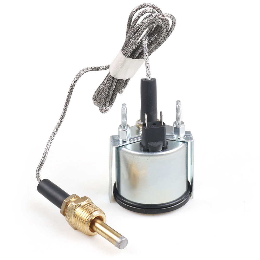 2寸52mm指针机械式水温表 带传感器 130℃/265℉双刻度工程车仪表