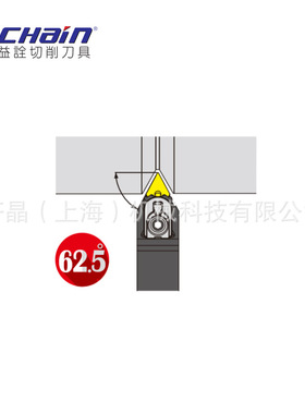 台湾益诠 数控外圆/外径车刀杆 MDNNN-2525M15（A） 主偏角75°