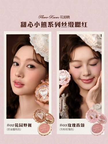 База под макияж, блеск для губ, румяна, консилер, подарочная коробка, подарок на день рождения, с медвежатами