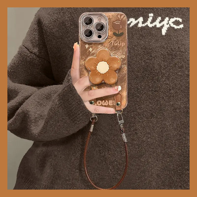 ins风适用华为荣耀magic8pro手机壳magic7rsr保时捷设计6棕色5花朵play10c支架9t带v40挂绳冰川纹honor立体女