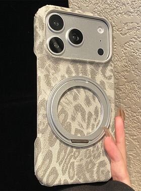 360旋转磁吸支架适用小米红米note15pro+手机壳noto14s镂空13r灰色12turbo豹纹turbo4简约11t仿皮3十redmi女p