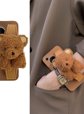 适用华为pura70手机壳p70ultra秋冬pure70pro+p60art立体p40毛绒p60小熊p30腕带p50e可p20斜挎p10plus十p60e