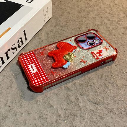 2026马上有钱适用opporeno15手机壳reno14pro卡通reon13小马12新年11por红色10闪粉9四角8防摔7马年6硅胶oppo