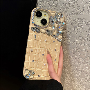 200smart格子90smart鳄鱼纹x7d奢华x6c立体novay72女 珍珠闪钻钻石适用华为荣耀x9d手机壳x9c黄色400pro海外版