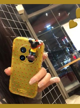 适用vivox200promini手机壳x100立体x90pro+趴趴x80米奇x70卡通xnote可爱t2x米老鼠x60爱心x50黄色vivo硅胶女