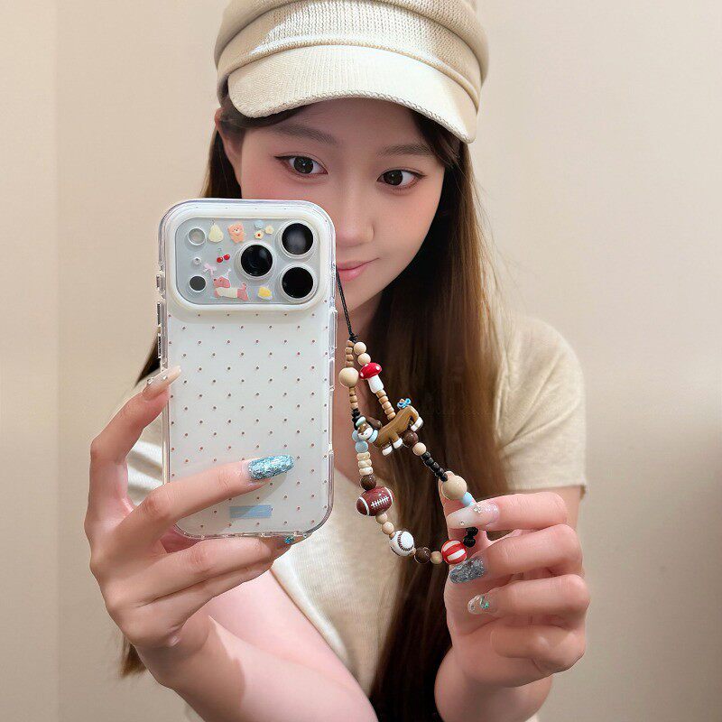 满屏波点适用oppoa6手机壳a5pro卡通a3x腊肠狗a2x带a1活力版a32a31挂绳a93s大视窗a58x硅胶a96a72双层0pp0女p