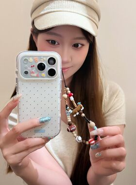 满屏波点适用oppoa6手机壳a5pro卡通a3x腊肠狗a2x带a1活力版a32a31挂绳a93s大视窗a58x硅胶a96a72双层0pp0女p