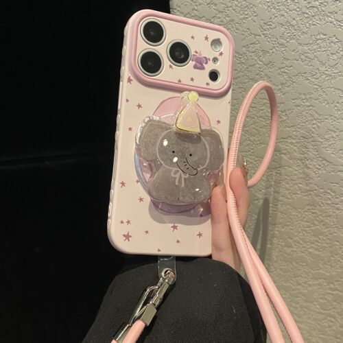 卡通星星大象适用oppoa6pro手机壳a6max磁吸a6i支架a6gt带a93s斜挎a58x挂绳a72a32侧边a96a93侧边a56大视窗女