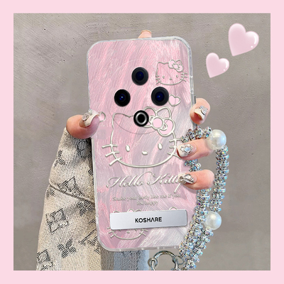 卡通动漫凯蒂猫适用vivoy500手机壳y50带支架y50m羽纱y500可爱vivo粉色voviy少女心vovo硅胶viviy软壳5g新款