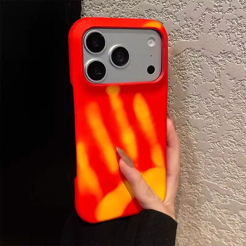 手机壳硅胶硬壳温感变色红变黄