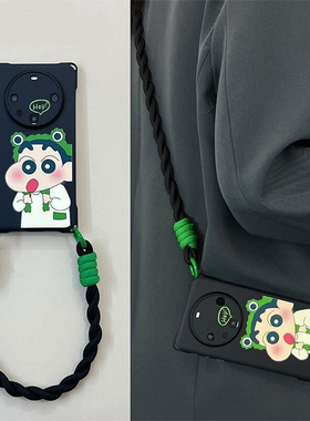 适用vivoiqooneo10手机壳iqooneo9pro可斜挎8卡通7se青蛙7蜡笔6小新5带手绳3挂绳855竞速版iqoo黑色neo女vivo