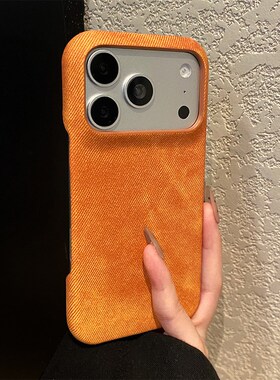 橙色牛仔纹适用opporeno15手机壳reno14磨砂reon13复古12水墨11晕染10pro+简约9硅胶8软壳7se新款5k十oppo女p