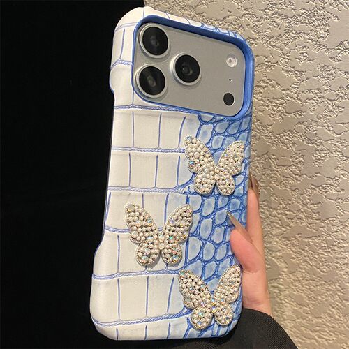 ins风珍珠蝴蝶适用oppoa6gt手机壳a6plus蓝色a5pro晕染a3x拼色a2m立体a1i闪粉a58x仿皮a93s皮纹a98a97女0pp0