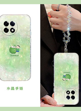 适用小米红米k80手机壳k70pro至尊版k60晕染k30i绿色12c椰子k20卡通k50蜡笔小新k40带k30手链redmik夏日女生p