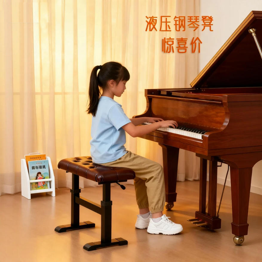 钢琴凳实木双人升降古筝儿童通用