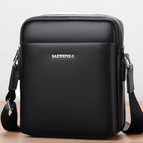 牛皮单肩包男斜挎包小背包真皮