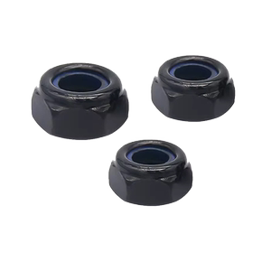 8.8级DIN985自锁防松螺丝母尼龙锁紧防松螺母发黑防松螺帽M6M20