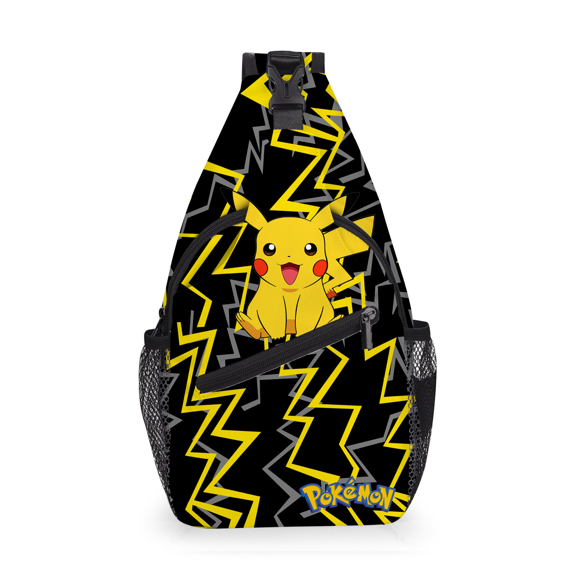 皮卡丘pikachu宝可梦宠物精灵pokemon中小学生斜挎腰包小挎包胸包