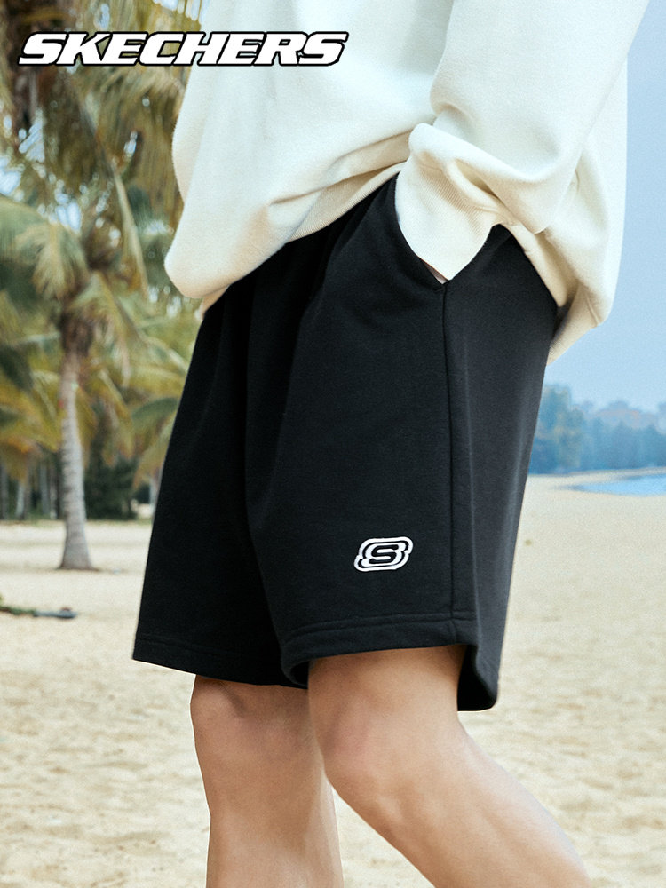 skechers斯凯奇短裤男夏新款运动裤舒适宽松休闲纯色针织运动短裤,运动服/休闲服装,运动中长裤／短裤,淘宝优惠券,粉丝福利购,淘宝优惠卷