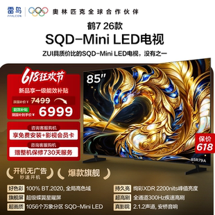 雷鸟鹤7 26款 85英寸超级蝶翼星曜屏 SQD-Mini LED电视机国补75