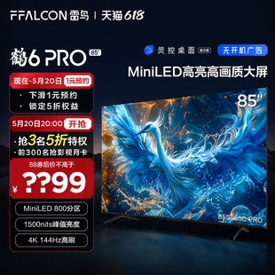 雷鸟鹤6 新品 PRO 24款 85英寸MiniLED高阶分区144Hz超高刷平板电视