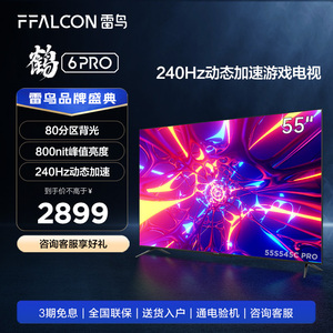 雷鸟 鹤6 PRO 55英寸4K高清智能网络语音智慧屏全面屏液晶电视机