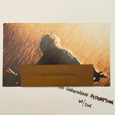 【肖申克的救赎】台词真皮书签