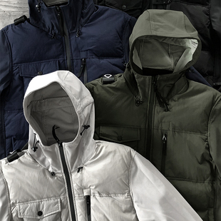 机能先锋MST户外运动跑步防风透气透湿速干拼接羽绒服外套男