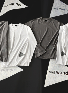 日本都市户外AW旗帜LOGO运动机能速干排汗保暖长袖T恤卫衣24秋冬