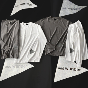 日本都市户外AW旗帜LOGO运动机能速干排汗保暖长袖 T恤卫衣24秋冬