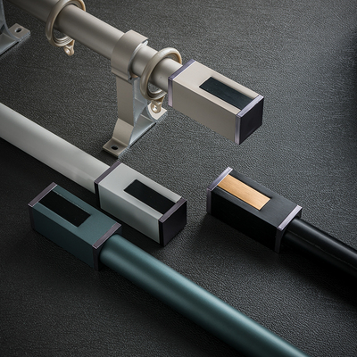 底蕴法式轻奢加厚罗马杆金属铝合金杆支架双杆单杆固定配件轨道