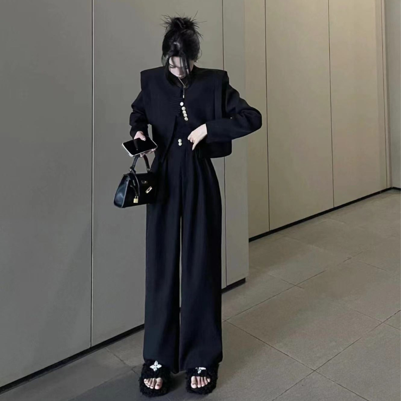 秋装搭配一整套今年流行漂亮套装新中式国风高级感小洋装两件套女