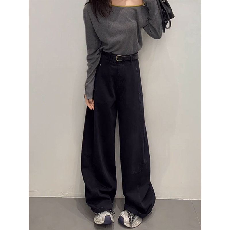 高腰牛仔裤女复古百搭松弛感2025