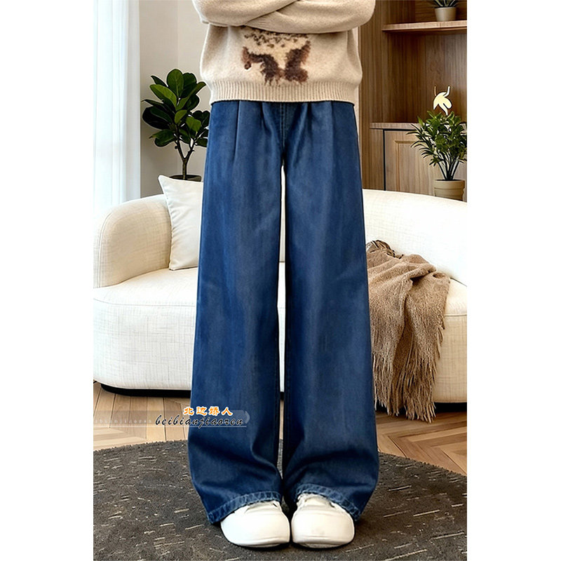 加绒加厚高腰阔腿牛仔裤女2026春季新款宽松显瘦大码胖mm直筒裤子,女装/女士精品,大码裤装,淘宝优惠券,粉丝福利购,淘宝优惠卷
