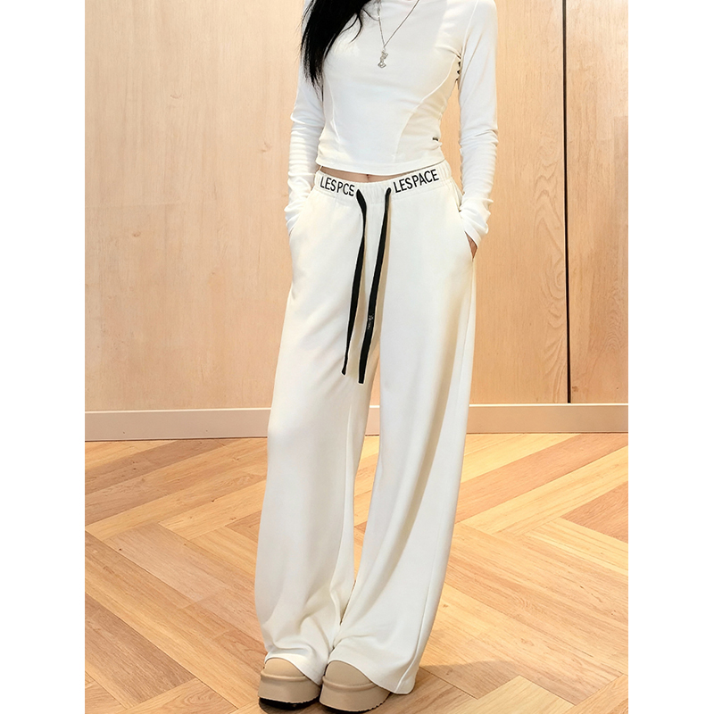 欧货轻奢时尚加厚羊绒刺绣休闲裤