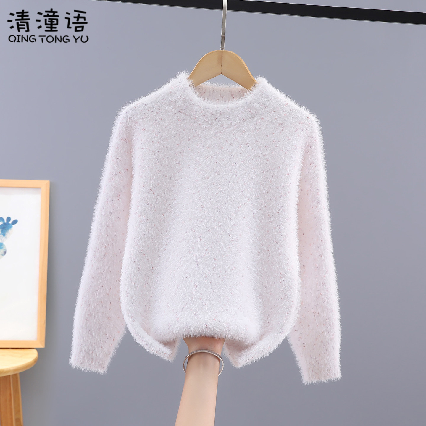 女童毛衣秋冬款新款儿童水貂绒针织衫中大童女孩一体绒加厚打底衫,童装/婴儿装/亲子装,毛衣/针织衫,淘宝优惠券,粉丝福利购,淘宝优惠卷