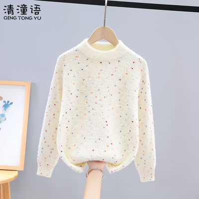 女童毛衣加厚秋冬款2025新款