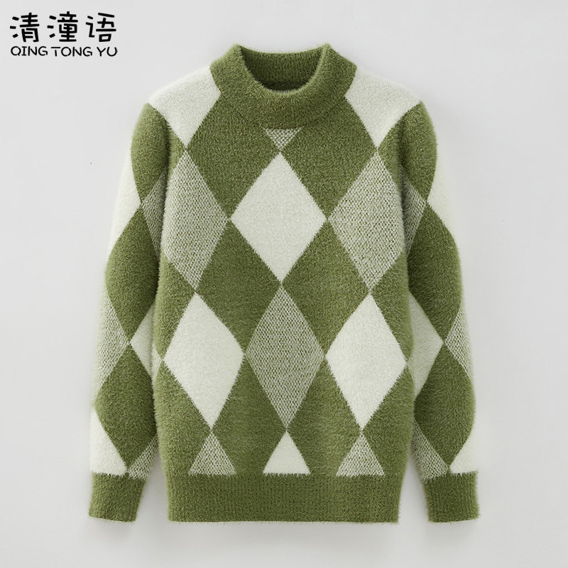 2022男童秋冬新款圆领毛衣潮