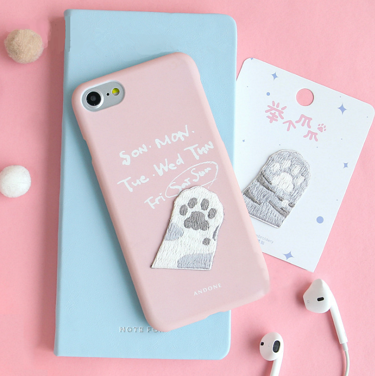 举个爪爪可爱猫爪宠物小狗爪DIY甜甜圈龙骧包衣服手账贴刺绣布贴