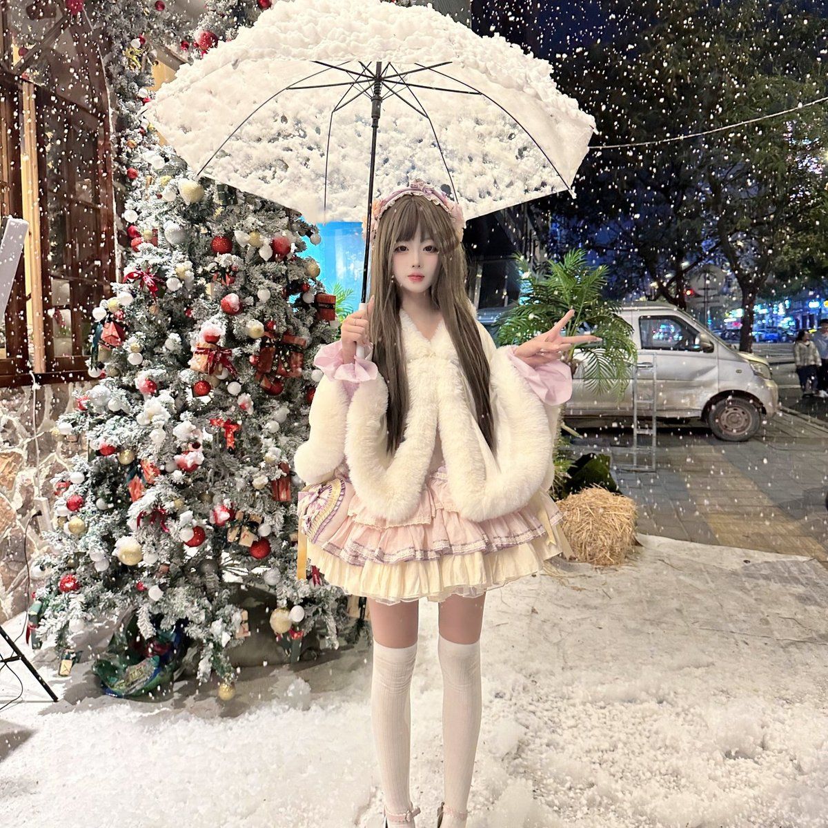 民国2025披肩加绒加厚新款斗篷旗袍气质高端秋冬保暖加绒外套爆款