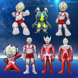 赛罗奥特曼气球人男孩生日铝膜箔立体充气怪兽玩具儿童主题布置