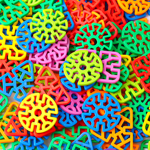 几何雪花片大号儿童积木塑料玩具益智男女孩宝宝拼插装幼儿3-8岁