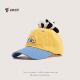 儿童拼色ins风春秋薄款 刺绣卡通熊猫棒球帽遮阳帽子中大童鸭舌帽