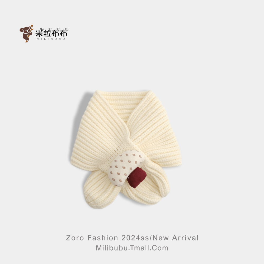 儿童冬季蘑菇针织围巾宝宝秋冬款超萌韩版保暖防风卡通围脖1-2岁