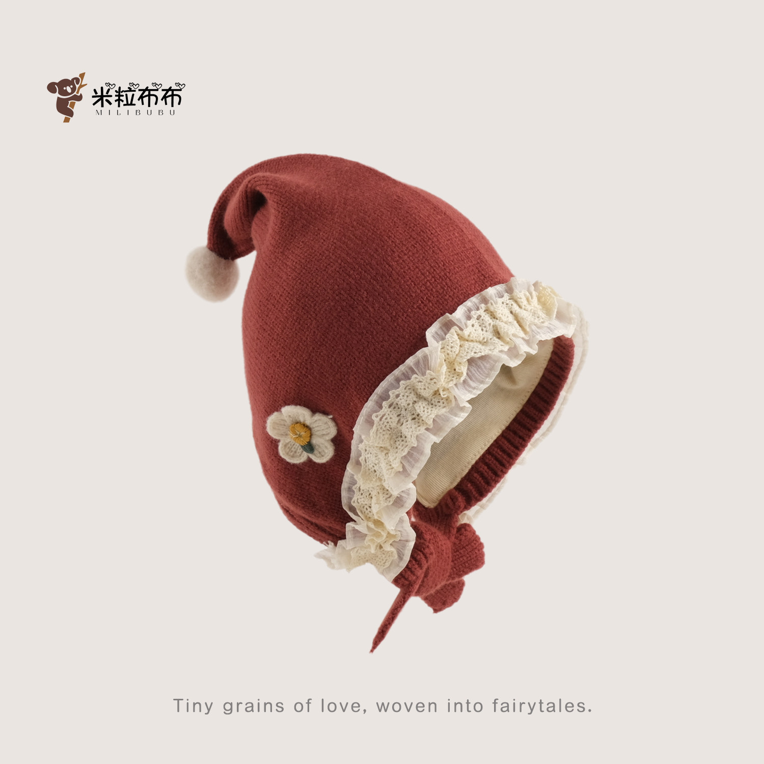 宝宝帽子秋冬款针织毛线帽女宝公主小花精灵帽儿童韩系红色护耳帽,童装/婴儿装/亲子装,帽子,淘宝优惠券,粉丝福利购,淘宝优惠卷